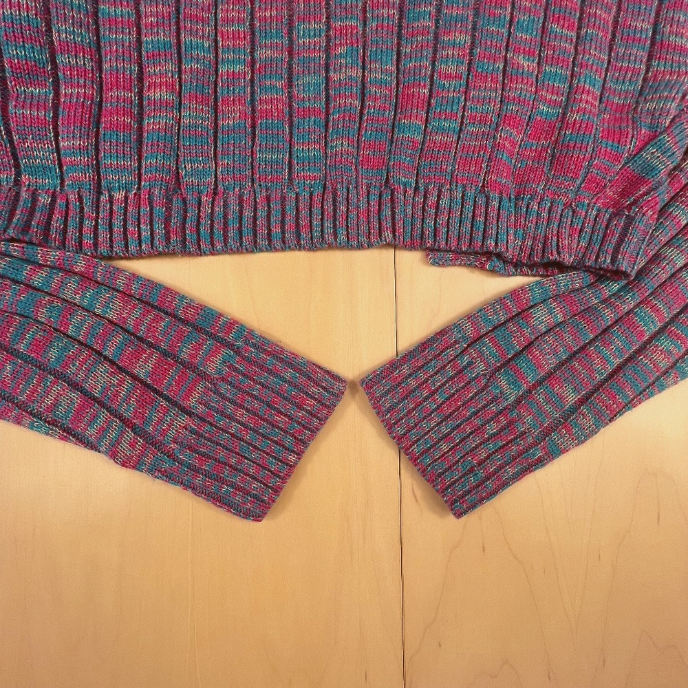 Wild Fable Vibrant Pink and Teal Cardigan - Picture 4 of 11